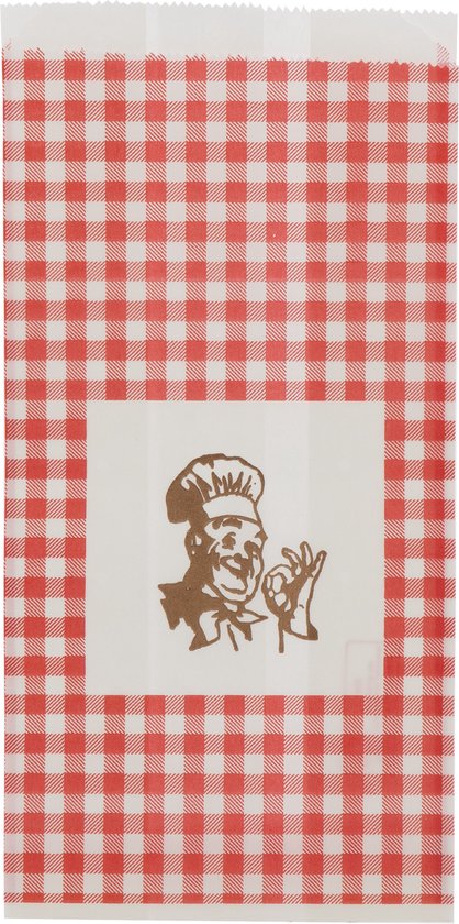 Snackzakken / Frietzakken #27 Rode Ruit 1 pond (10kg)