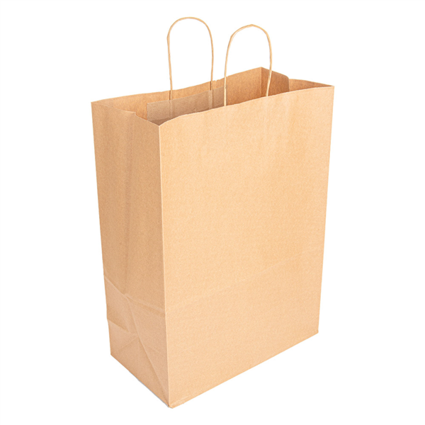 SOS bags with handles 32+16x43cm Natural Kraft (250st/doos)