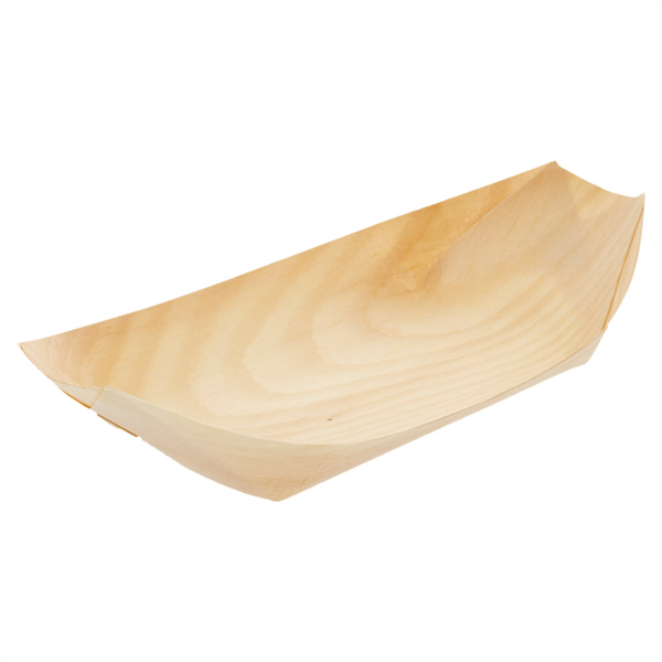 Schaaltje boot hout / Pine flakes 19,5x10x2,5cm (50st/pak)