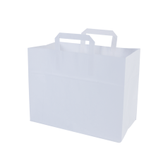 Draagtas / Snacktas Papier Onbedrukt Wit 32x18x26cm (300st/doos)