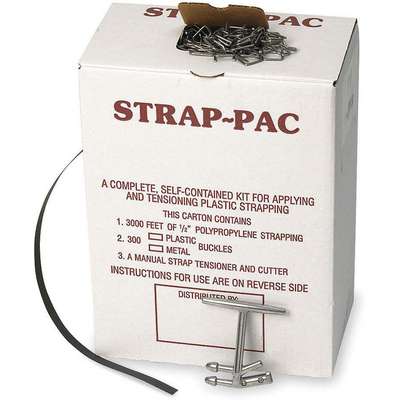 Poly Strapping Kit 1/2" Quick-pac (postal approved) 3000' & 300 buckles