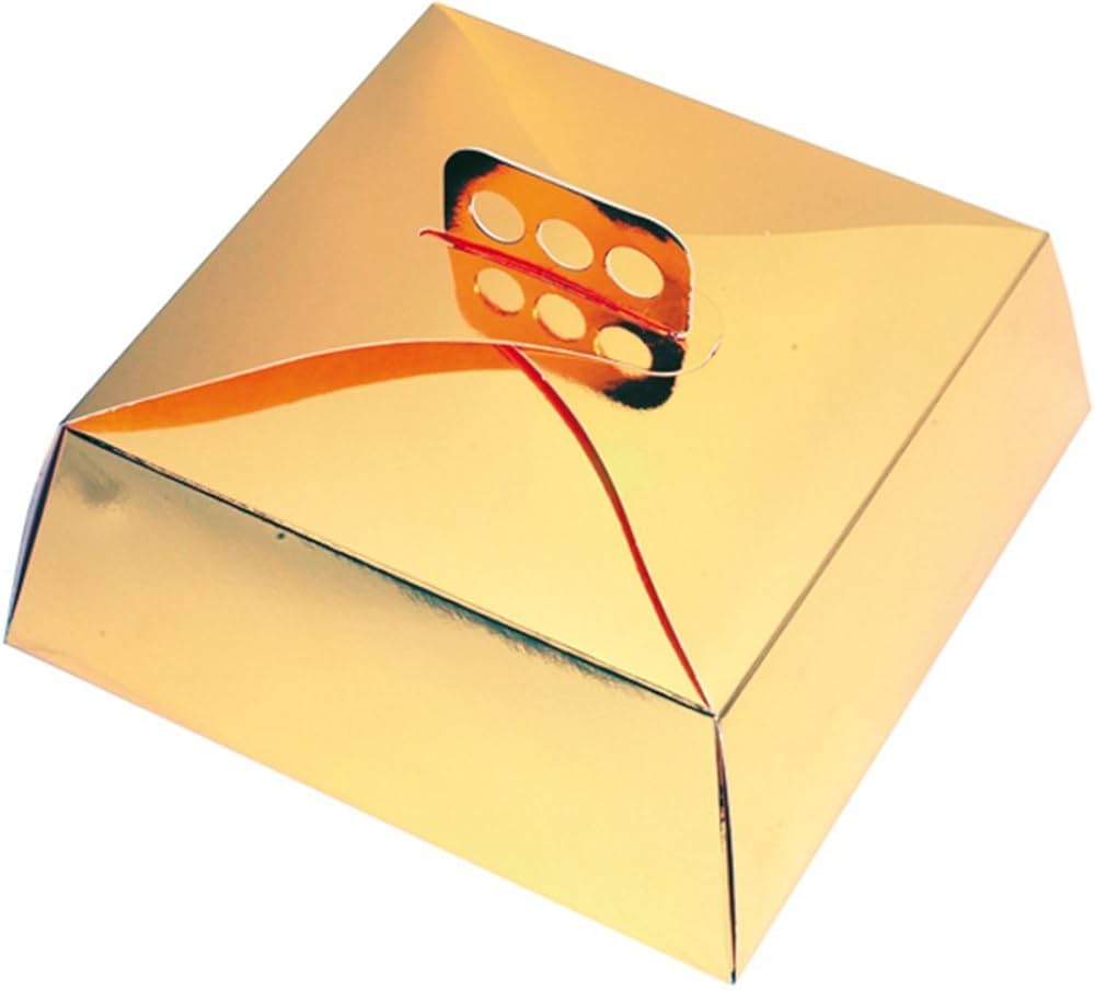 Cake Boxes 32x32x10cm Gold cardboard (50st/pak)