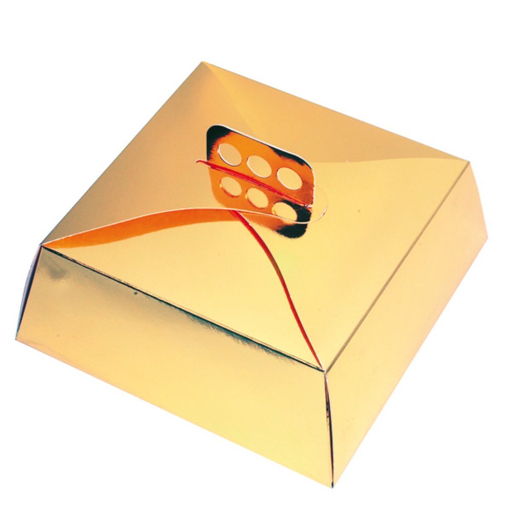 Cake Boxes 34x34x10cm Gold Cardboard (50st/pak)