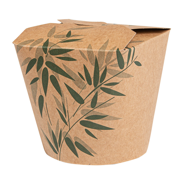 Noodle Box (Smart Serve) ..Feel Green 780ml ( 26oz )Brown Kraft (50st/pak)