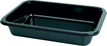 Small Tray CPET Black 1-comp 187x137x34mm (520st/doos)