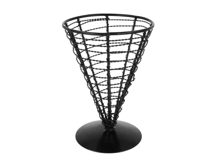 Basket 12,8x18cm Black Steel (per stuk)