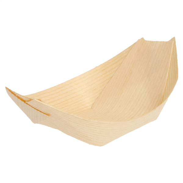 Schaaltje boot hout / Pine flakes 9x6x1,5cm (100st/pak)