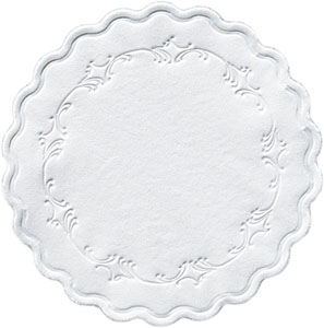 Coaster 8-ply  M-PLY 9cm Romance WHITE (250st/pak)