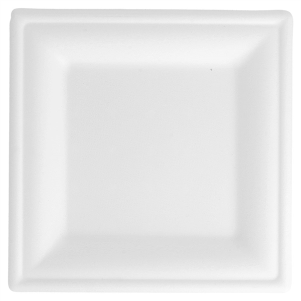 Bord vierkant 16cm (Bagasse / White Cellulose) 50st/pak