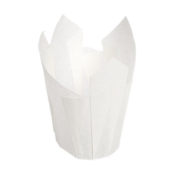 Muffin Cup - Tulip - white 11x11x3cm (6,5cm depth) (200st/pak)
