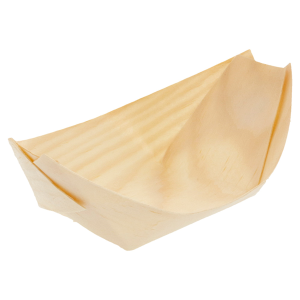 Schaaltje boot hout / Pine flakes 14x8x2cm (100st/pak)