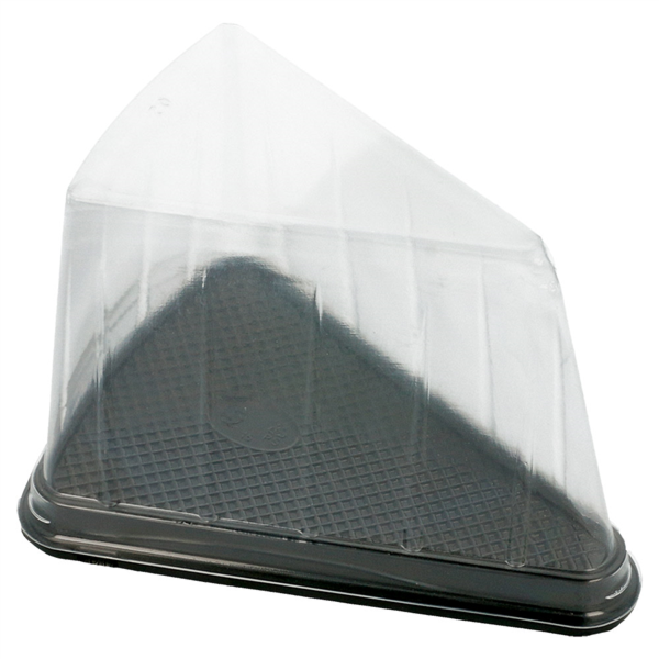PET Clear Triangular Container (Taartpunt) 12,4x8,75x8,2cm (300st/ds)