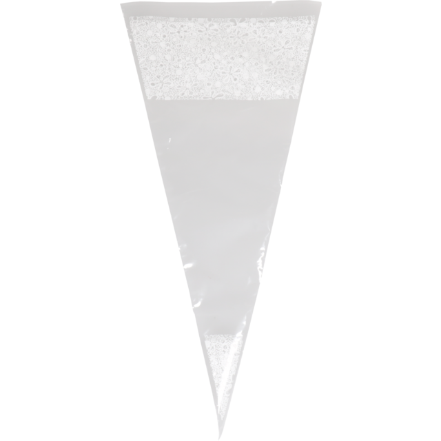 Puntzakken PP Kantmotief Wit  250gram 18x37cm 1000st/ds