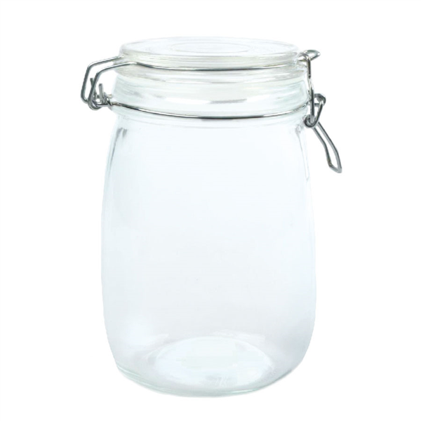 Storage Glass Canister 1000ml Clear per pc