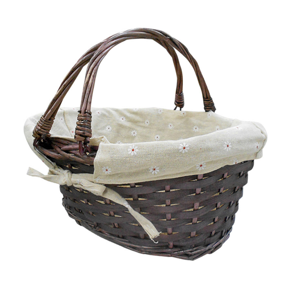 Basket / Ovalen mand met handles Plum Wicker 36x25x15/28cm  (per stuk)