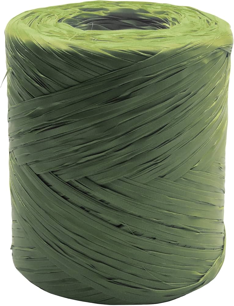 Raffia op rol Green 12,5mm x 100mtr (per rol)