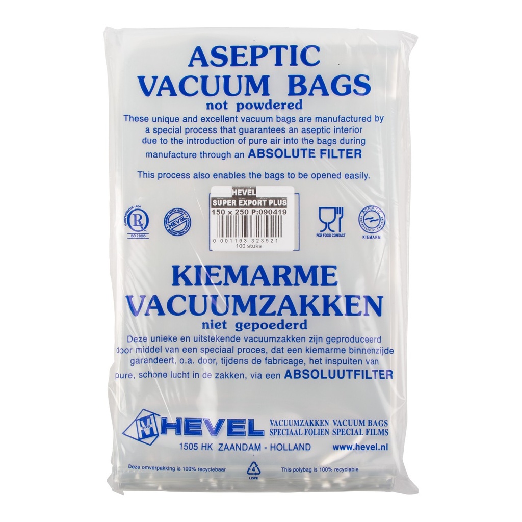 Vacuum bags 200x400mm 1000st/cs