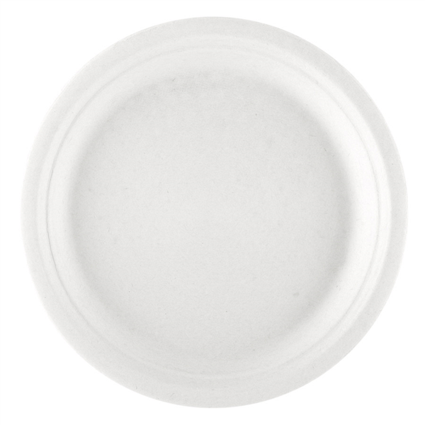 Oval plates "Bionic" 32x25,5x2,1cm White Bagasse (50st/pak)