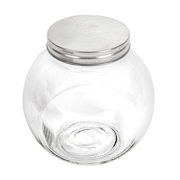 Spherical Sorage Jar 1,7 Liter Clear Glass (per stuk)