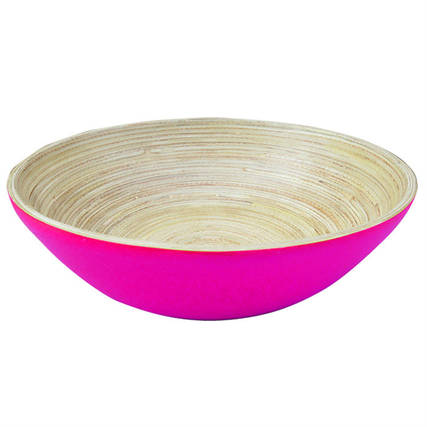 Bamboo bowl Fuchsia 20x6cm / Per stuk