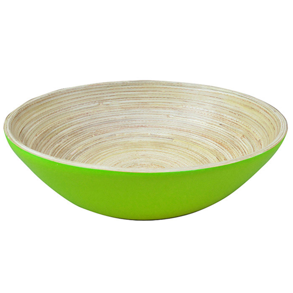 Bamboo bowl Aniseed Green 20x6cm / Per stuk