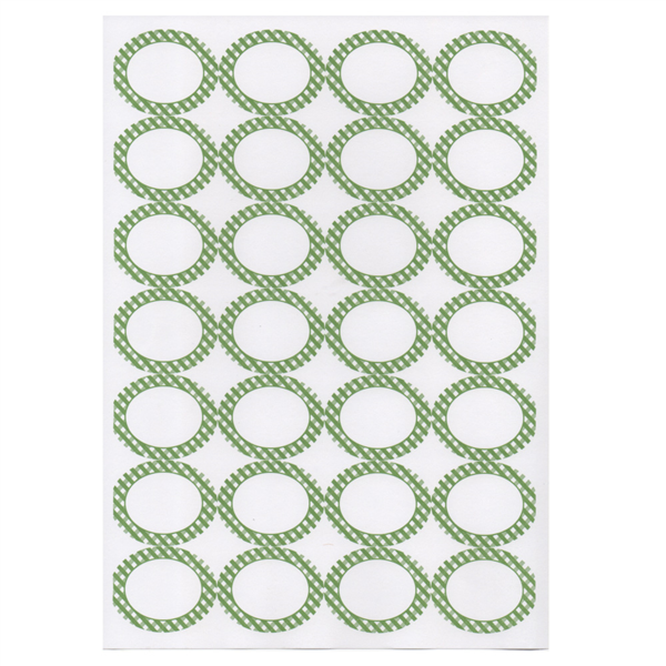 100 sheets Din A4 28 oval labels 4,5x3,6cm White paper