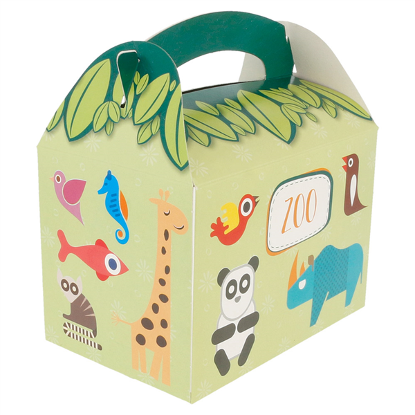Gable Box - Children Box - Design "Zoo" 17x16x10cm 50pcs/pk