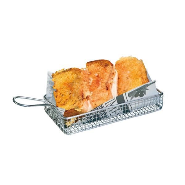 Mini frituurmandjes RVS 24x15x3,5cm (per stuk)