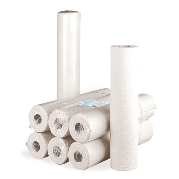 Medical Roll for Couches 2 ply, 19GSM 120 sheets 40x65cm x 48m white  per roll