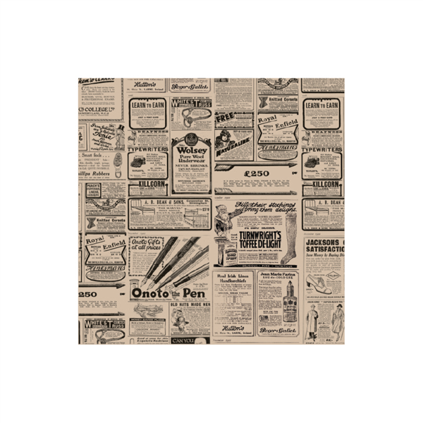 Basket wrapping paper "Times" 34gsm 31x31cm Natural Greaseproof (1000st/pak)