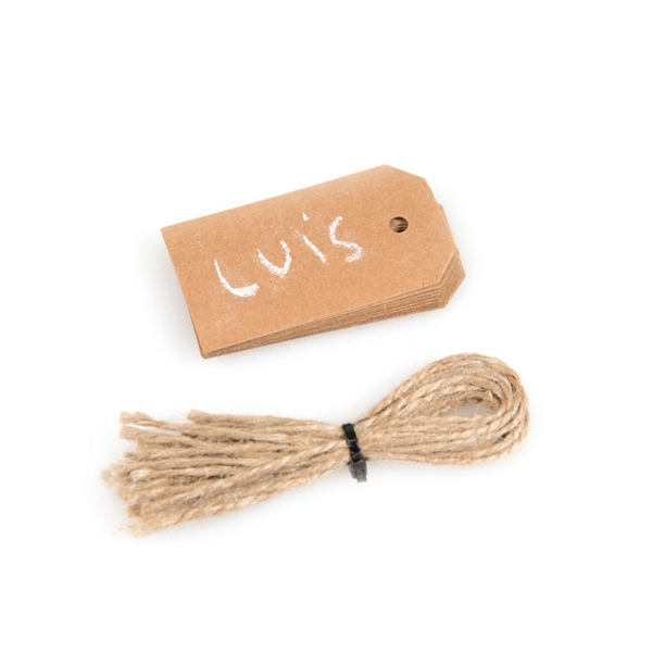 Blackboard tags 3,9x7cm Brown Cardboard (12st/pak)