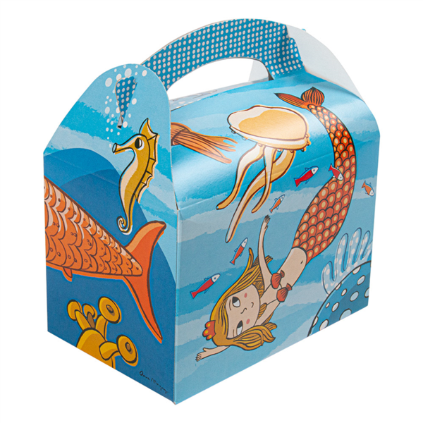 Gable Box - Children Box - Design "Bottom of the Sea" 17x16x10cm (50st/pak)