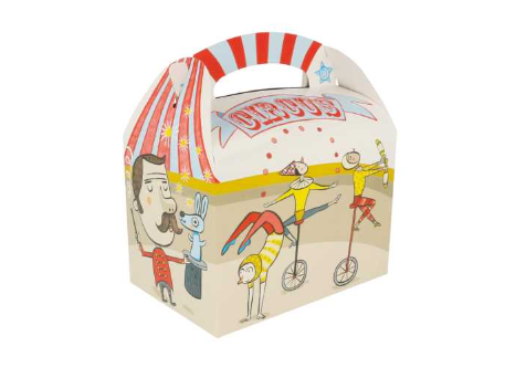 Gable Box - Children Box - Design "Circus" 17x16x10cm (50st/pak)