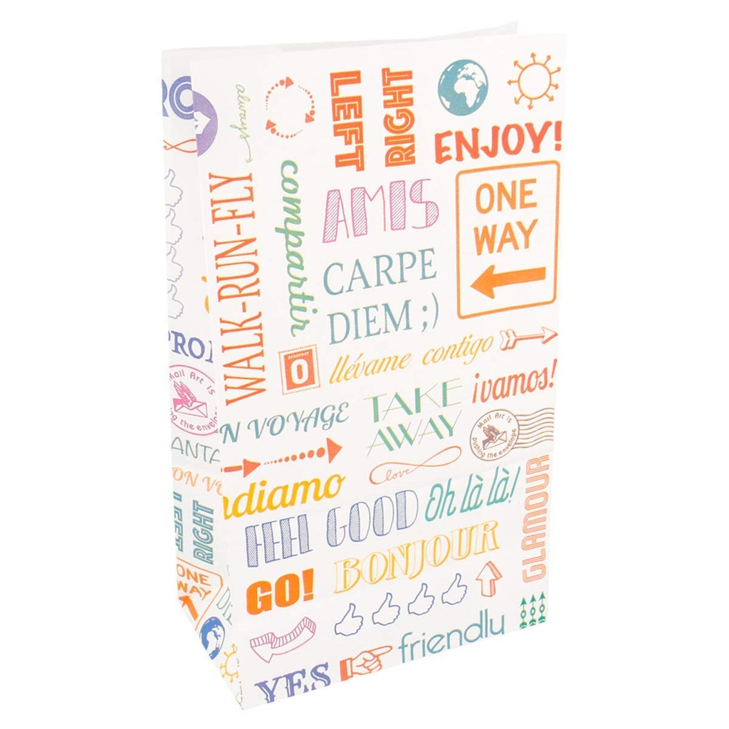 SOS Bags without handles "Parole" 70gsm 14+8x24cm 4lbs (1000st/doos)