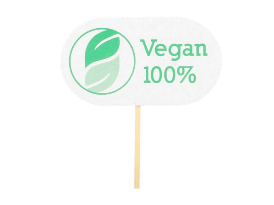 "Vegan" markers 8cm white wood (100st/pak)