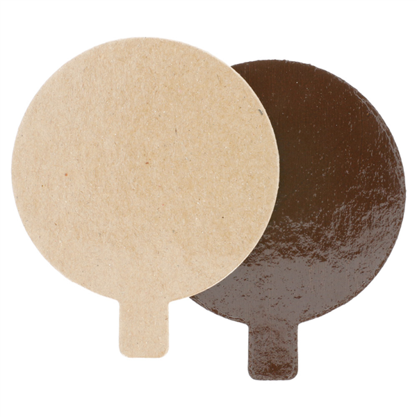 Two-Sides cardboard for patisserie 1100gsm 8cm Chocolate/Praline (200st/pak)