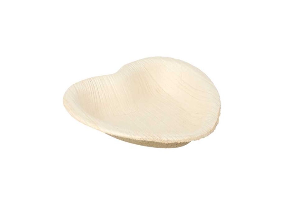 Bamboo bordjes "Hart" 10x10x1,5cm (25st/pak)
