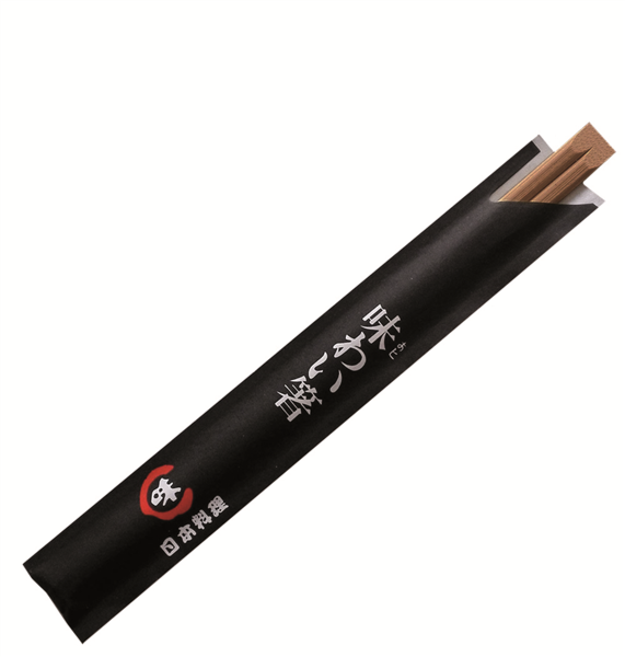 Chopsticks black wrapped 19,5cm Natural Bamboo (100st/pak)