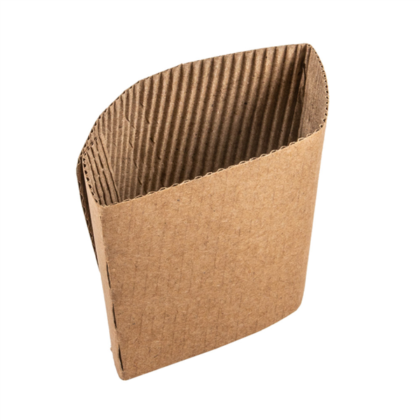 Jackets / Sleeves for hot cups (360ml/12oz) Natural Cardboard (100st/pak)