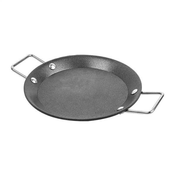 Mini Paella Pans 12,8x1,2cm Black steel (per stuk)
