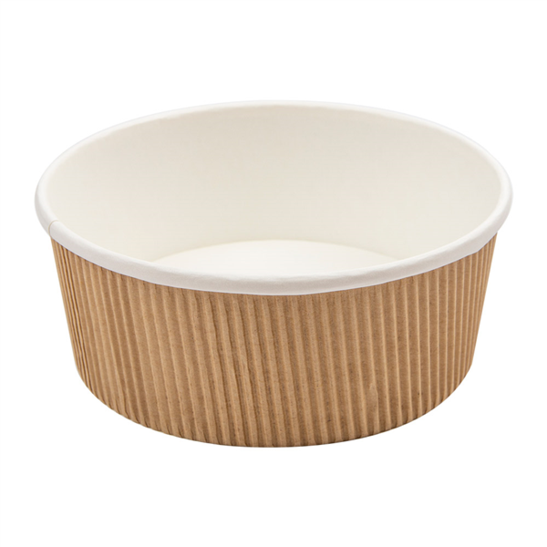 Double Wall Ripple Cups 780ml 15x6cm Brown Cardboard (25st/pak)
