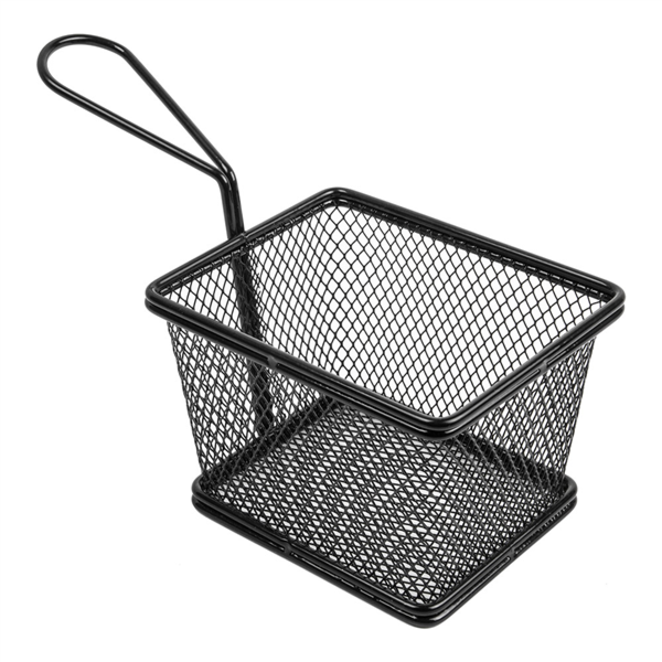 Mini Fryers 2 portions 12,5x10x7,5cm Black Steel (Per stuk)