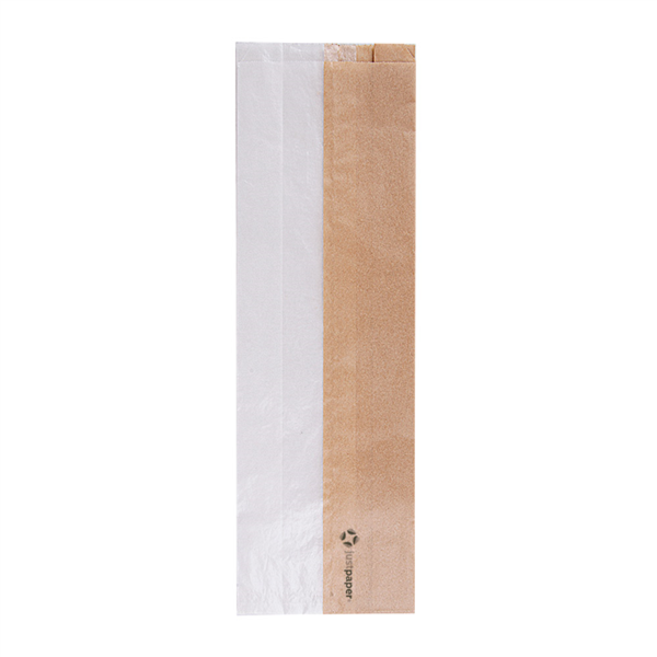 Sandwich Bags With Eco Window "Corner Window" 12+6x38cm Natural Kraft (250st/pak)