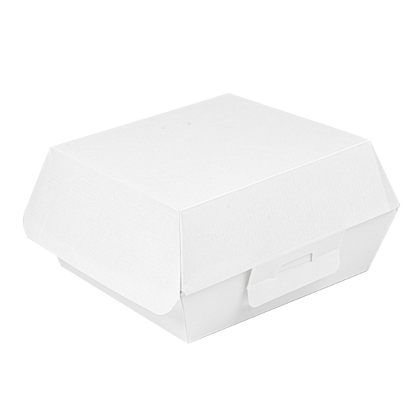 "The Pack" Burger Boxes 14x12,5x6cm White Nano-Micro Corrugated Cardboard (50st/pak)