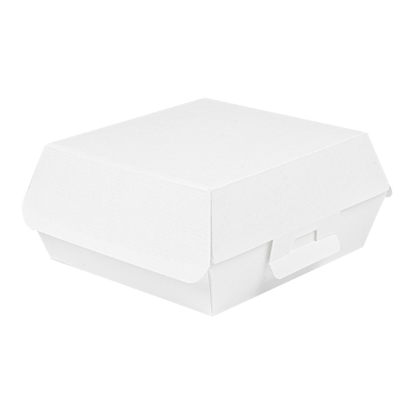 "The Pack" Burger Boxes 17,5x18x7,5cm White Nano-Micro Corrugated Cardboard (50st/pak)