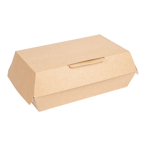"The Pack" Lunch Box 22x13x7,5cm Natural Kraft Nano-Micro Corrugated Cardboard (50st/pak)