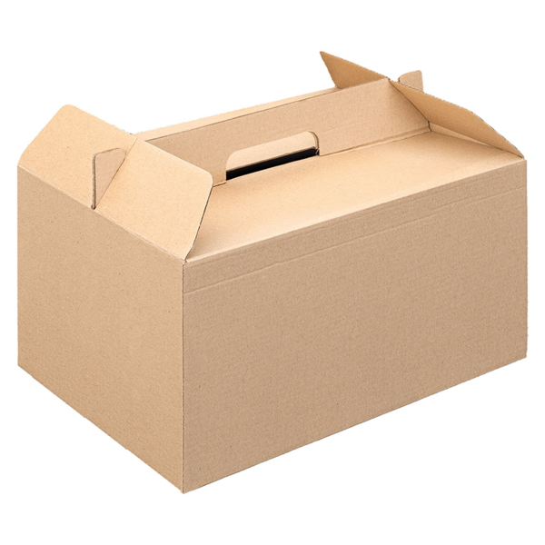 "The Pack" Take-Away Meal-Box 28x20x15cm Natural Kraft Nano_Micro Corrugated Cardboard (25st/pak)