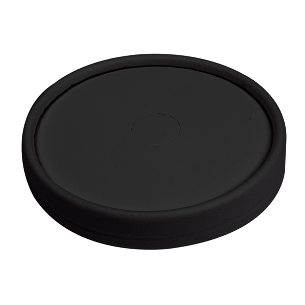 Lids for cups diam. 9cm Black cardboard (50st/pak)