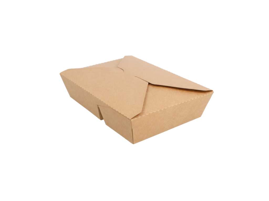 BioPack 2-comp. 21,3x15,5x4,6cm Natural Kraft (50st/pak)