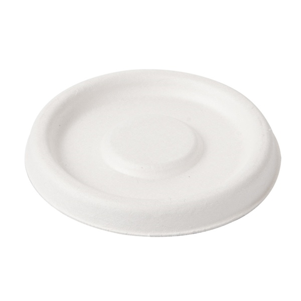 Lids for tubs (150.58) bionic White bagasse (50st/pak)